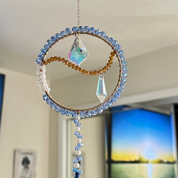 Blue Evil Eye Wall Hanging Decor - Picture 2 of 2